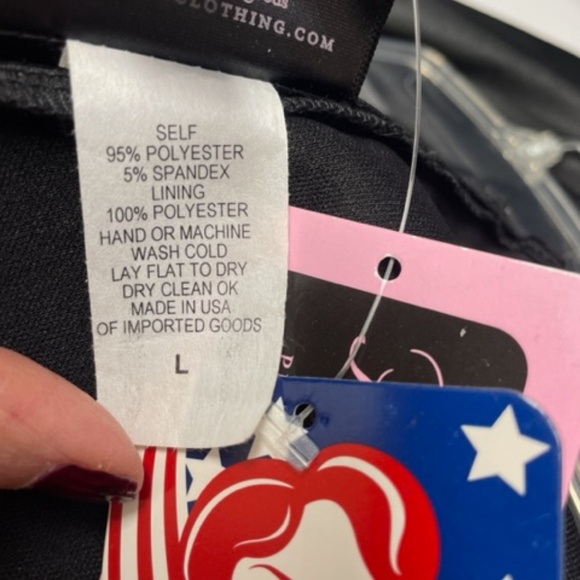 NWT Pinup Couture Black Satin Mona Retro Dress - Picture 6 of 12